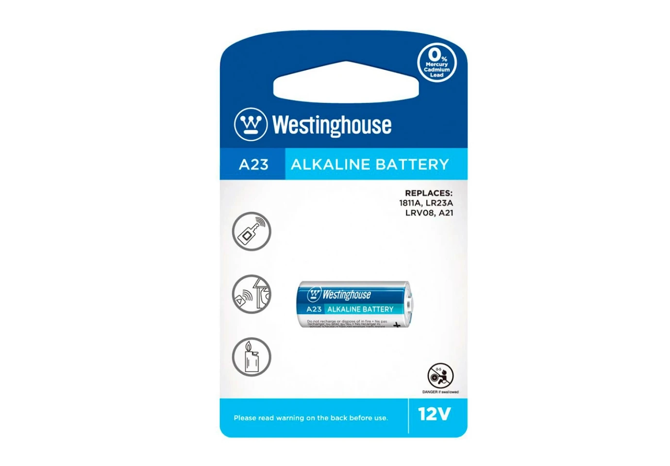 Батарейка Westinghouse A23 Alkaline Remote Control, 1 штука, блістер A23-BP1