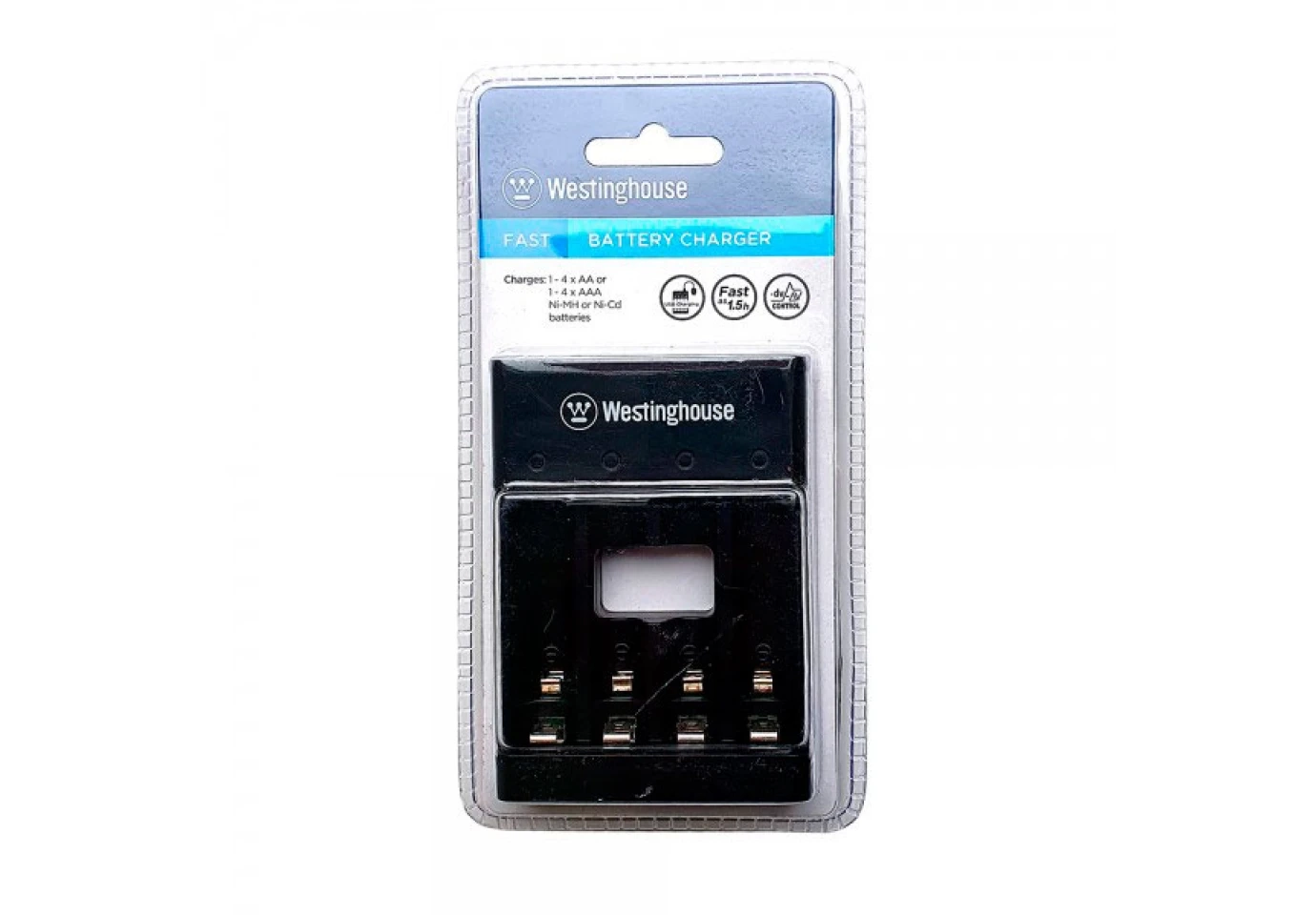 Зарядний пристрій Westinghouse прискореної зарядки (USB) для 4 акумуляторів WBC-007F