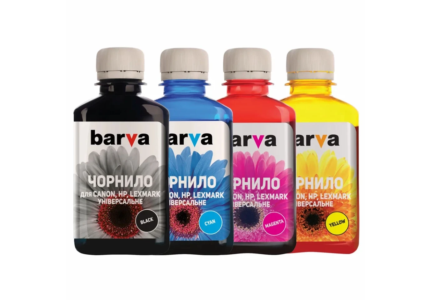 Комплект чорнил BARVA HP/Canon/Lexmark універсальні №4 4 х 180 мл CU4-180-MP