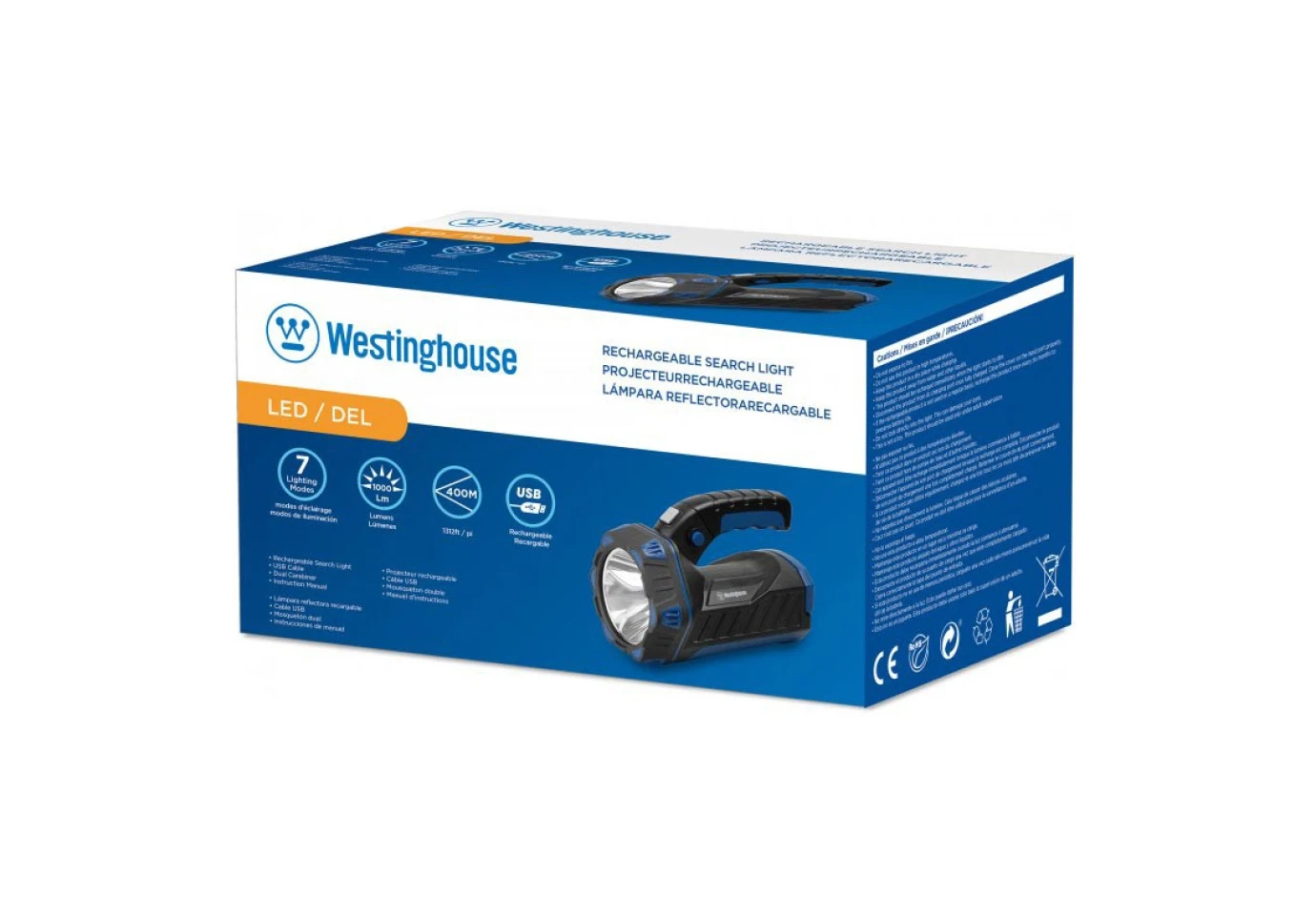 Ліхтар Westinghouse пошуковий 10W LED з функцією Power Bank WF227-CB