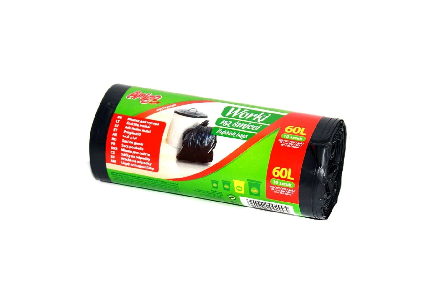 Пакети для сміття Amigo 60л 10 штук LDPE 244/2995