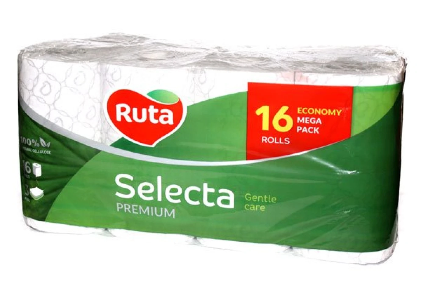 Туалетний папір RUTA Selecta 3 шари, 16 штук в упаковці, асорті Т1038,1039