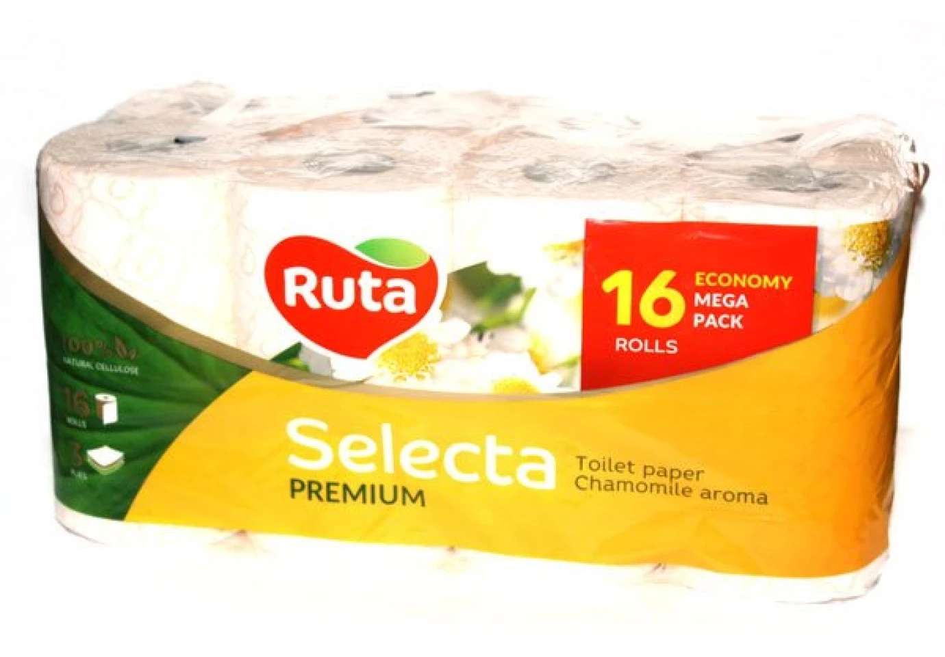 Туалетний папір RUTA Selecta 3 шари, 16 штук в упаковці, асорті Т1038,1039