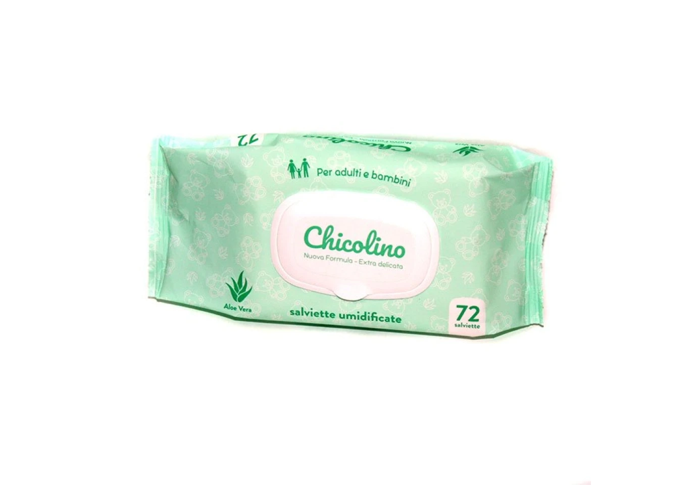 Серветки вологі CHICOLINO 72 штуки, асорті