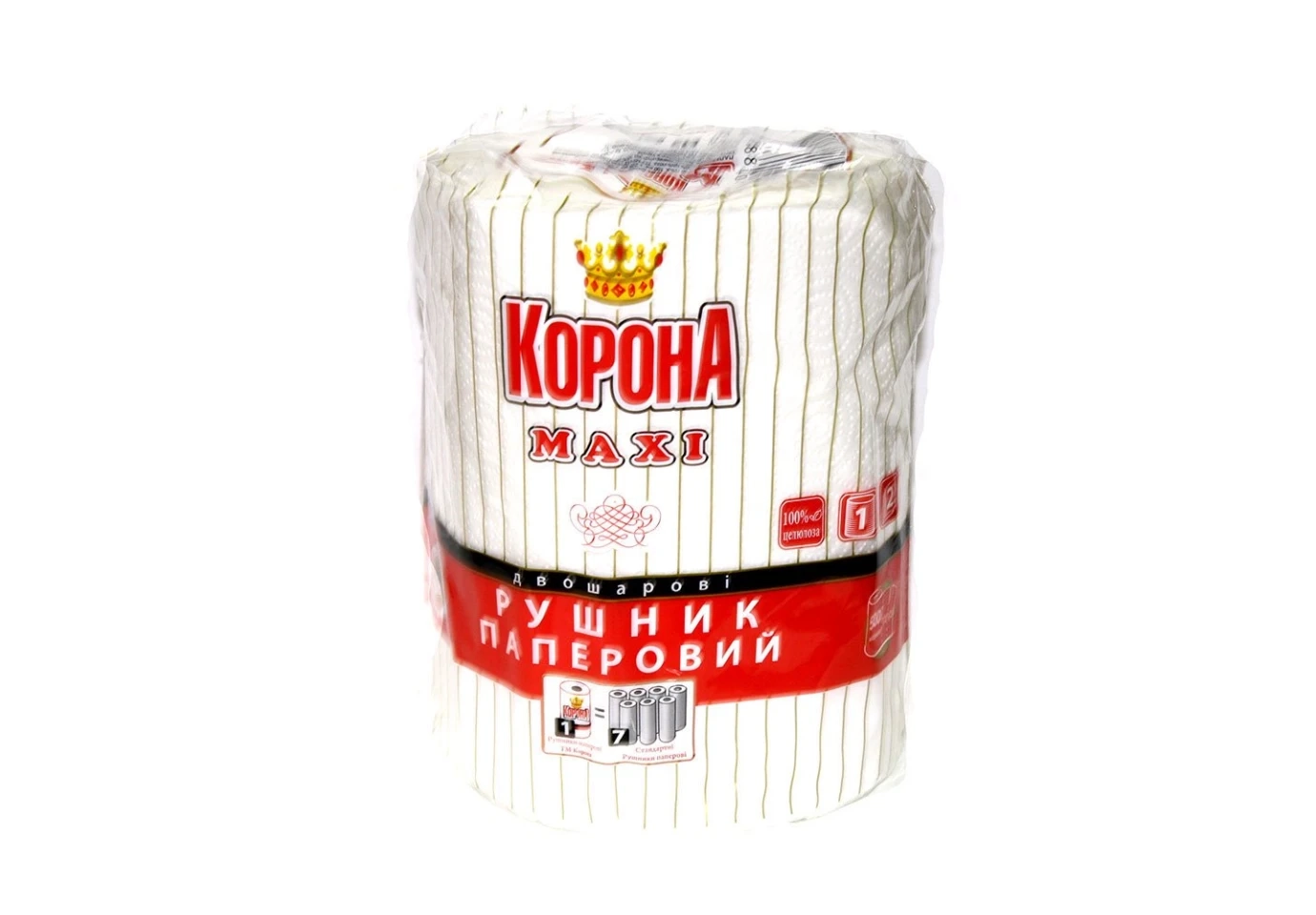 Рушники паперові "Корона" Maxi двошарові 500 відривів