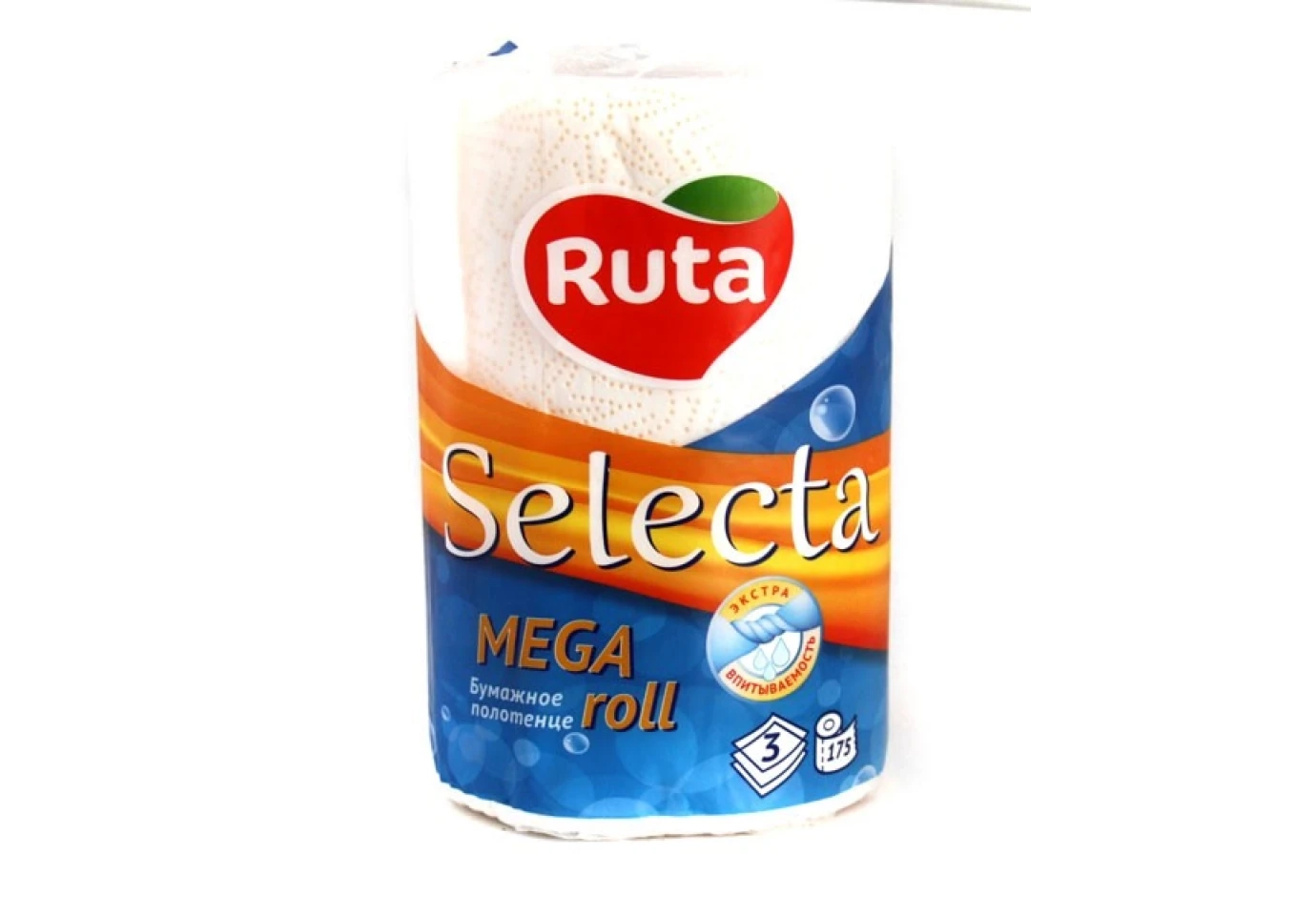 Рушники паперові RUTA Selecta Mega roll 3-шарові, 1 рулон в упаковці 5643