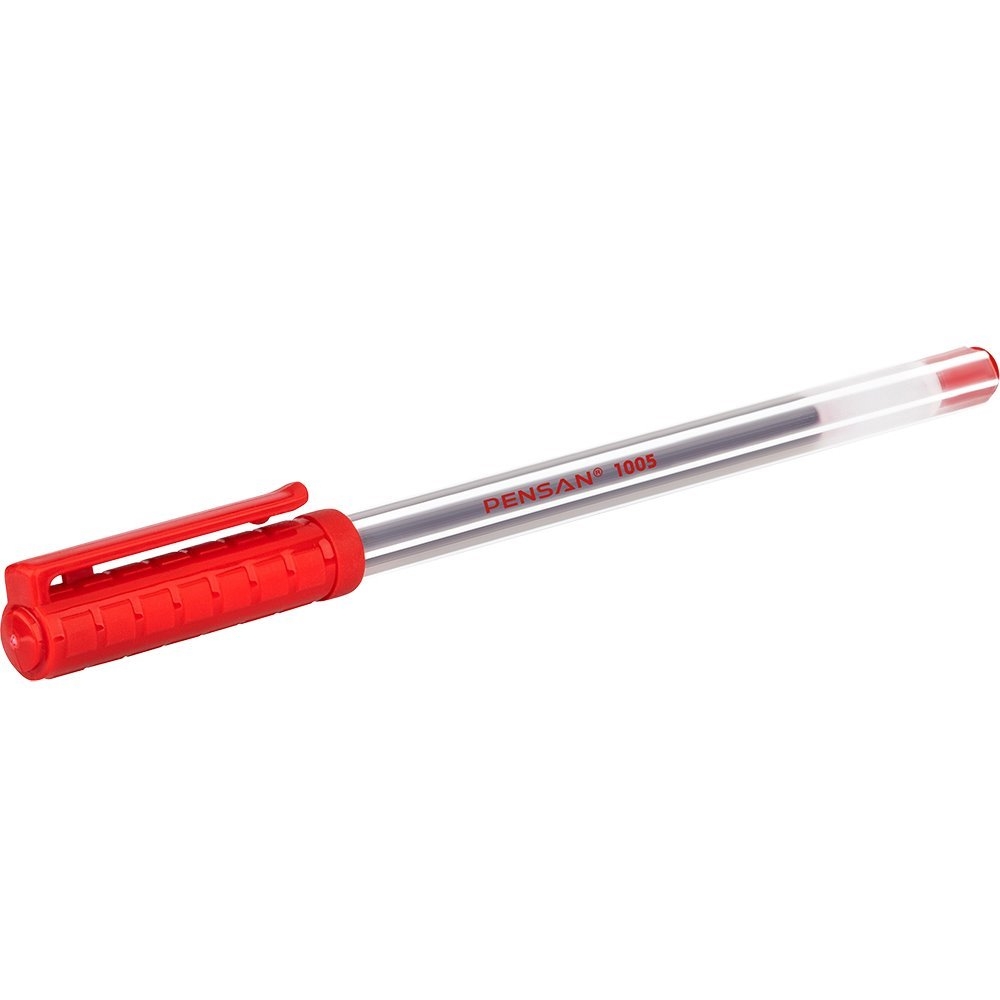 Ручка масляна Pensan 1005 0,7 мм червона 1005-Red
