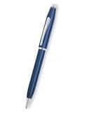 Ручка подарочная шариковая FlairP Souvenier цвет синий, сатин золотой корпус 776