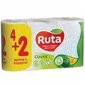 Туалетная бумага RUTA Classic белая 4 + 2 штуки в упаковке 116.04.018