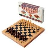 Шахматы UNIT деревянные, 3 в 1: шахматы, шашки, нарды, 29 х 29 см B3015