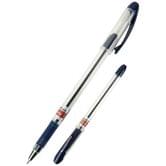 Ручка масляная Axent DB 0,7 мм, корпус прозрачный, цвет стержня синий DB2062-02