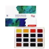 Набір акварельних фарб Rosa Studio 16 кольорів, кювета, картон 340204