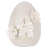 Декор фарфоровый BonaDi в форме яйца c цветами h=13,5 см, цвет перламутровый белый 727-533