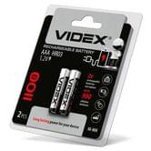 Акумулятор Videx HR03/AAA 1100 mah 1,2 v 2 штуки в упаковке, под блистером 291840