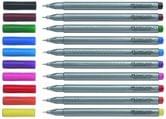 Ручка лінер Faber-Castell Grip 0,4 мм Fine Pen, колір теплий сірий 151672