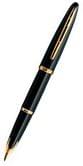 Ручка Waterman Carene Black Sea чорний корпус, золоте перо, покриття корпусу золотом 23К 11105