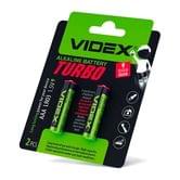 Батарейка Videx щелочная LR03/AAA Turbo, 2 штуки в упаковке 294315