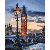 Картина по номерам Идейка 40 х 50 см, "Лондон в сумерках", холст, акриловые краски, кисточки KHО3555