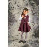 Шкільна форма: сарафан для дівчинки, бордо, розмір: 30/128 Модель 281