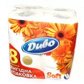Туалетная бумага ДИВО 2-х шаров.,8шт/уп. 872,7561