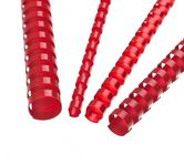 Пружины пластиковые AGENT 8 мм, сшивают до 40 листов красные, 100 штук в упаковке 1308751