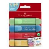 Маркер Faber-Castell, набір 4 штуки, Textliner Pastel у картоні 254625