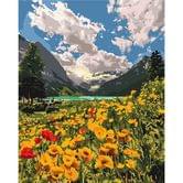 Картина по номерах Ідейка 40 х 50 см "Величні Альпи", полотно, акрилові фарби, пензлики КН2268