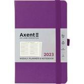 Еженедельник датированный Axent 2023 "Partner Strong" 125 х 195 мм, на резинке, пурпурный 8505-23-17-A