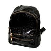 Рюкзак із шкірзамінника 25 х 23 х 12 см, 1 відділення, 3 накладні кишені, колір чорний 41229-UN