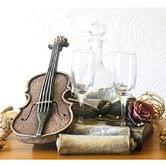 Набір для вина Гранд Презент "Скрипка Романтика" 20 х 33 х 34 см ШП412цв