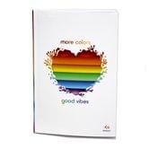 Блокнот 4Profi А5, 80 листов "Rainbow Heart", блок цветной бумаги, гибкая обложка 901371