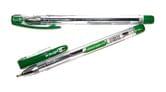 Ручка масляна Hiper Selfy 0,7 мм, прозорий корпус, колір стрижня зелений HO-535