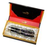 Ручки Croco подарочные чернильная + капилярная, корпус черный, в картонном пенале 225 F/R