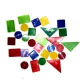 Набор маленьких геометрических фигур, пластик в пакете 0027