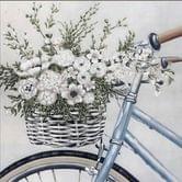 Набір для творчості Strateg "Алмазна картина. Велосипед з квітами", 30 х 30 см ME13835