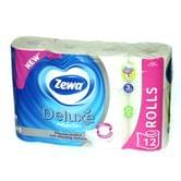 Туалетная бумага ZEWA Deluxe 3 слоя, белая 12 штук в упаковке 144029
