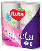 Полотенца бумажные RUTA Selecta Decor 2-х слойные, 2 рулона в упаковке 5537