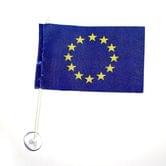 Прапор Євросоюз 10 х 15 см, атлас, на паличці з присоскою П-2 а авто Євросоюз