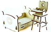 Конструктор 3D Trydeshka Сборная модель Спальня серия Детская мебель 6+ 3DP002
