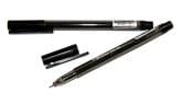 Ручка гелева Hiper Teen 0,6 мм, прозора, ковпачок з кліпом, колір чорний HG-125