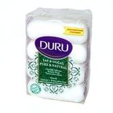 Мыло туалетное DURU Saf & Dogal 4 штуки по 85 г эко, ассорти