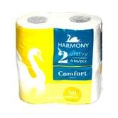 Туалетная бумага Harmony Comfort 2 слойная 4 штуки