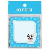Блок бумаги Kite c клеєвым слоем 70 х 70 мм, 50 листов, фигурный Chat dog K22-298-4