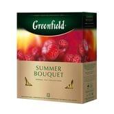 Чай Greenfield Summer Bouquet чорний 100 пакетів х 2 г, з ароматом малини