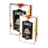 Набір шкатулок в форме книги Париж 2 штуки в наборе KSH-PU1678