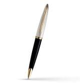 Ручка Waterman Carene Deluxe Silver/Black шариковая, лаковый корпус, позолота 23К 21200