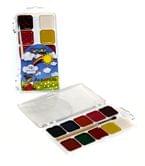Краска акварель медовая Fantasy 10 цветов, полусухая с кисточкой, пластиковая коробка FY12043