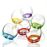 Склянки для соку BOHEMIA Crazy 390 мл, 6 штук у коробці, усі склянки різного кольору, прозорі 390 25250 D4718 390