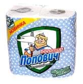 Туалетний папір ПОПОВИЧ Богатир 2-шаровий 4штуки в упаковці 0600100116