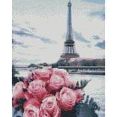 Набір для творчості Strateg "Алмазна картина. Троянди у Парижі", 30 х 40 см HX424